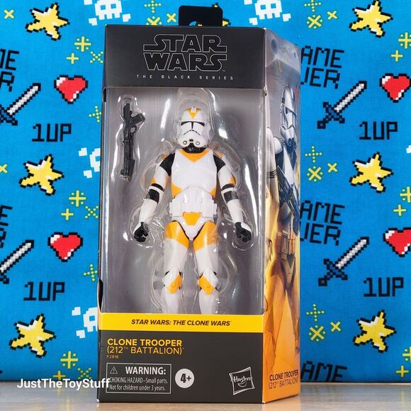 Clone Trooper 212th Battalion Star Wars Clone Wars The Black Series Hasbro NIB - Picture 1 of 8